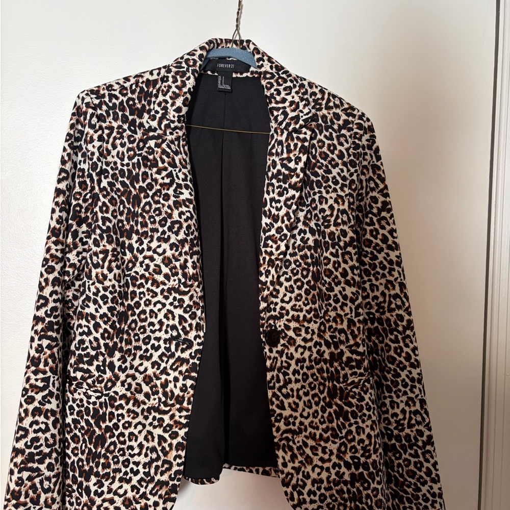 Forever 21 Leopard Print Women's Blazer